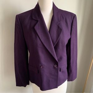 EUC Wool Women’s Purple Blazer Size 8